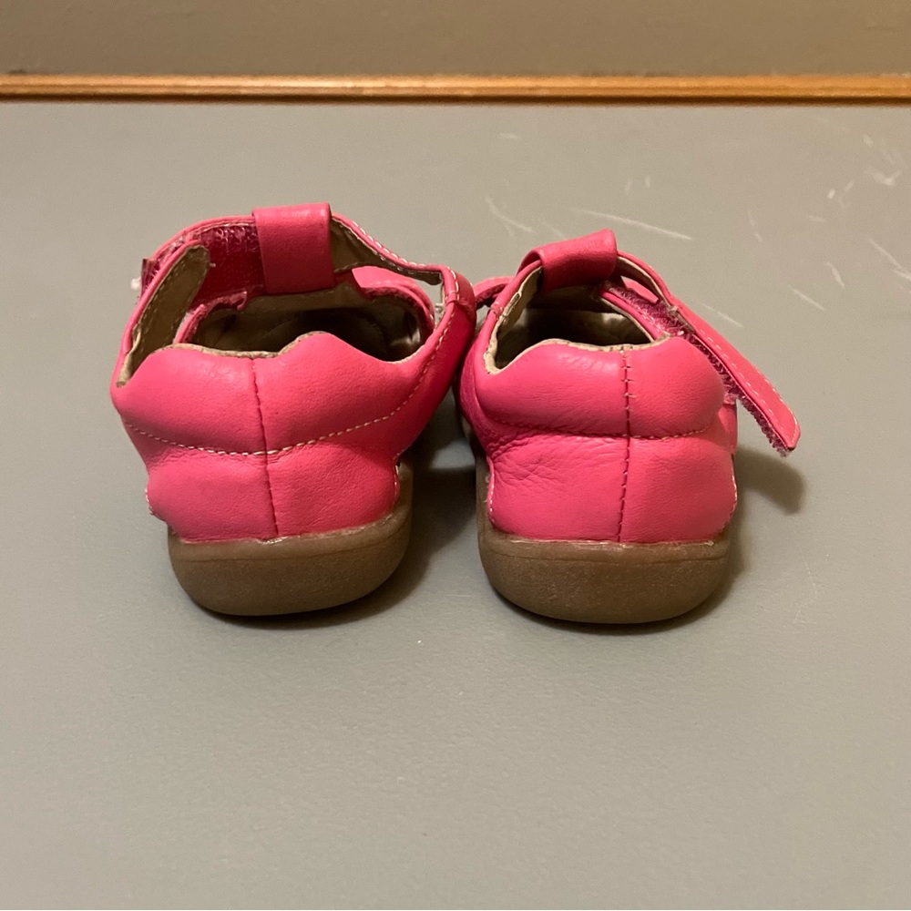 See Kai Run Fisherman Style Leather Sandals, Pink - Size 5 (GUC) - Picture 5 of 9